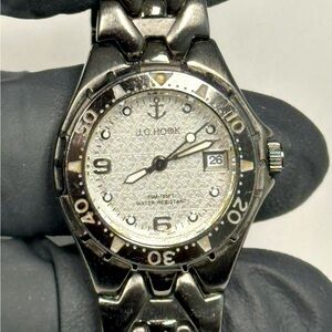 J.G. Hook JH2008 Gunmetal Stainless Steel Date Ladies’ 27mm Ladies’ Dress Watch